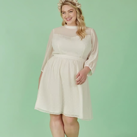 Sheerly Blessed In Bliss Fit and Flare Dress - Picture 2 of 3